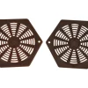 Sechseckige Lüftungsgitter - Brown
