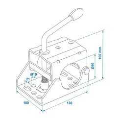 TCP Ø60 mm Bugradklemme