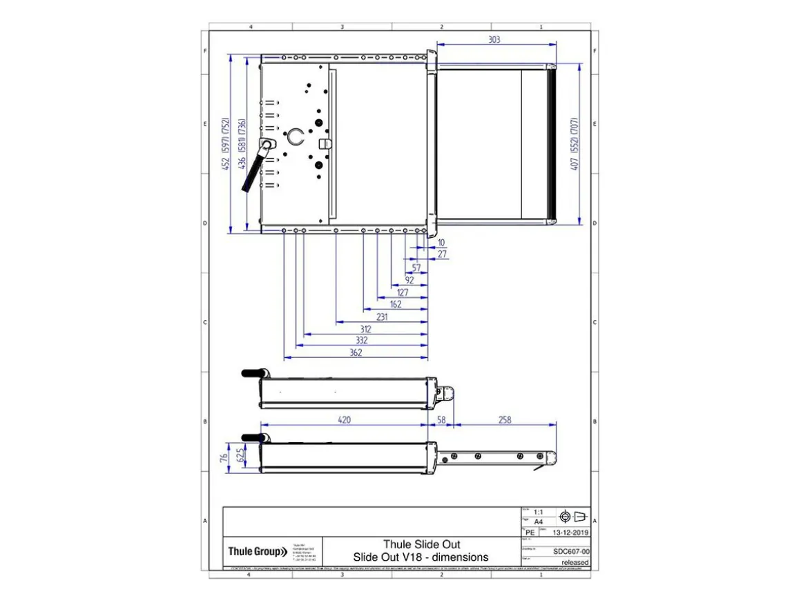 Thule 12 volt 550 G2 Slide-out Step