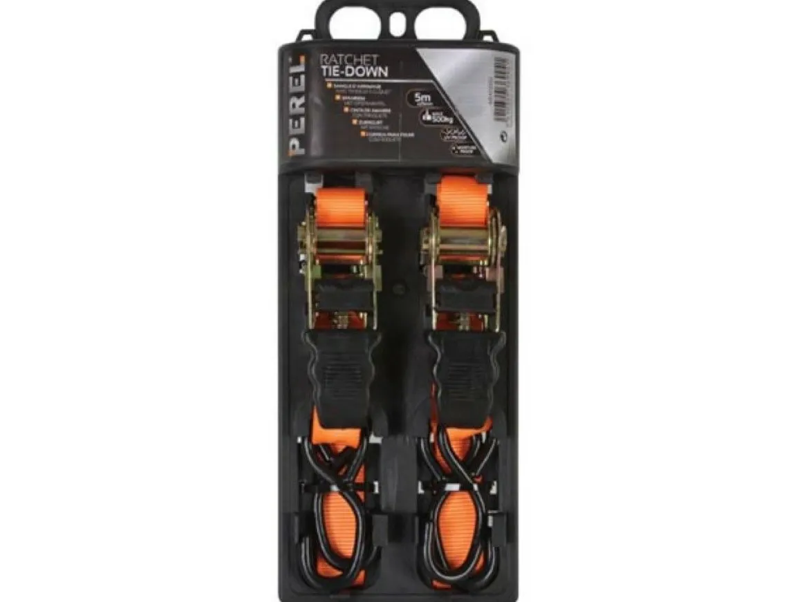 Toolland ARAT2552 Spanngurt-Set mit Ratsche - 5 Meter