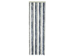 Travellife 56 x 185 grau/weiß/blau Chenille-Vorhang